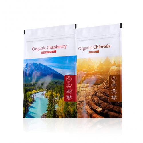 Organic Cranberry powder + Organic Chlorella tabs